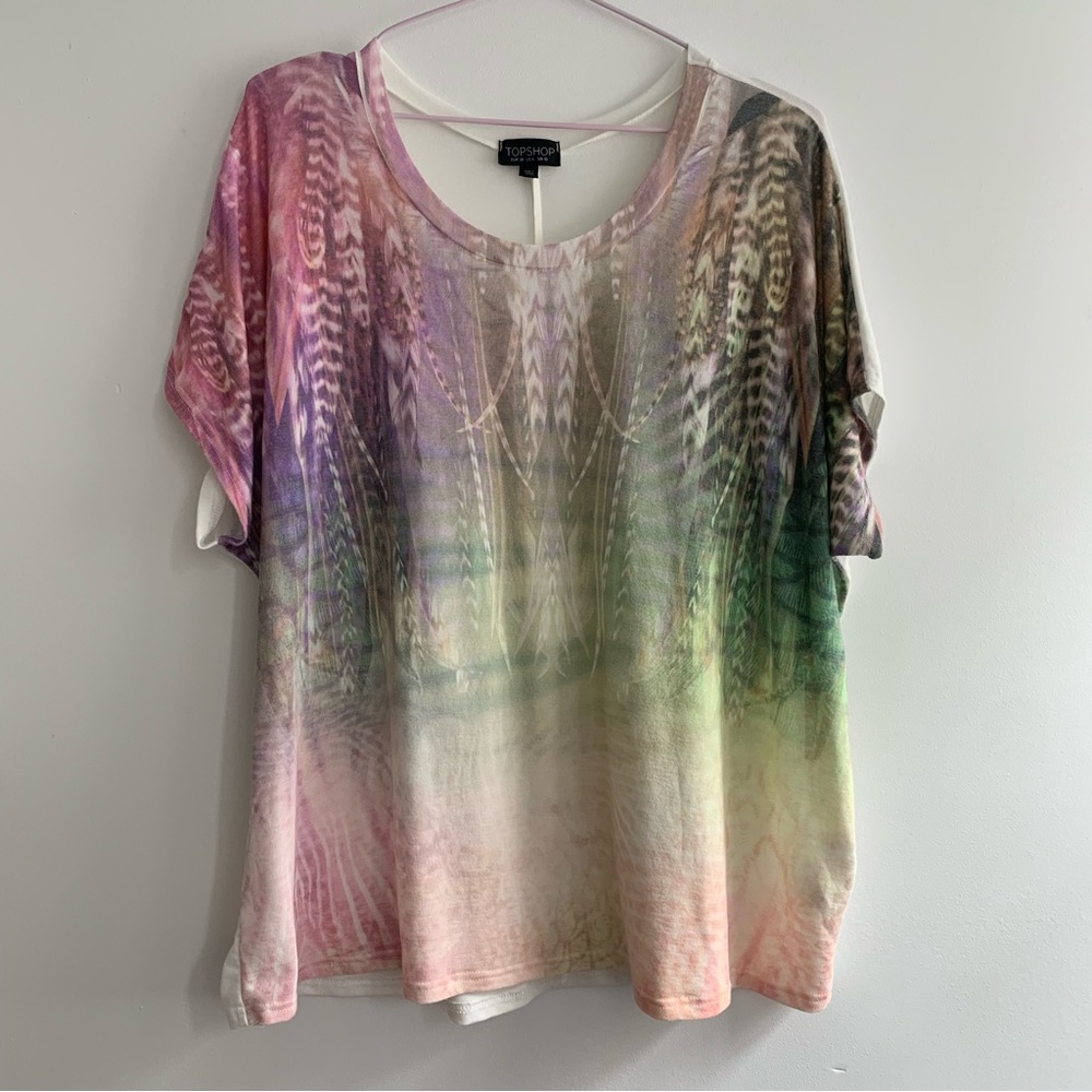 Topshop Y2K Multicolor Knit Top